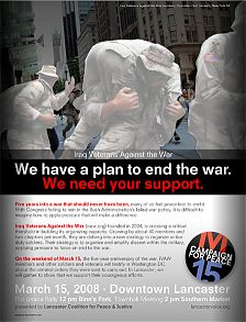 We have a plan to end the war. IVAW/LCPJ Poster
